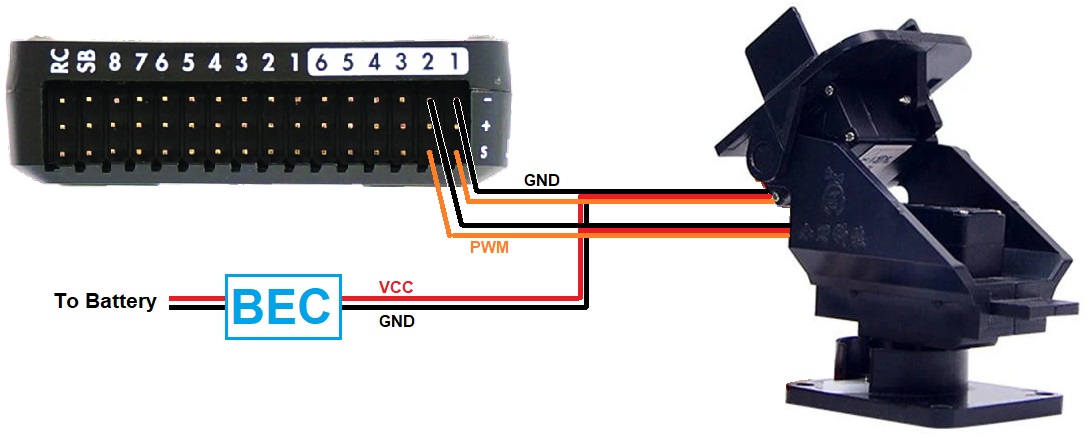 conectar gimbal a apm 2.8