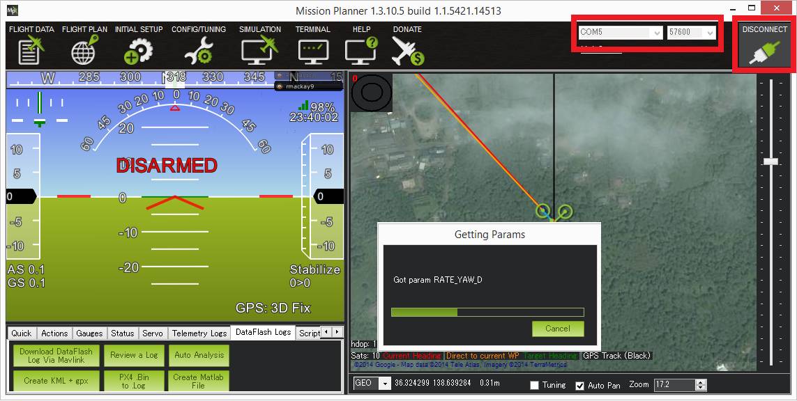 How to use Radio Telemetry For APM flight controller UAV Pilot