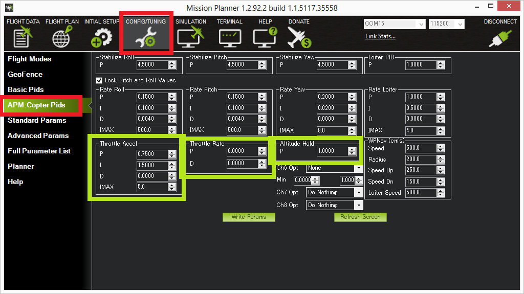 Altitude Hold Mode Copter documentation