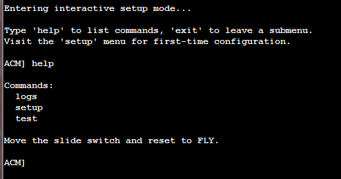 Using the Command Line Interface to Configure Copter Dev