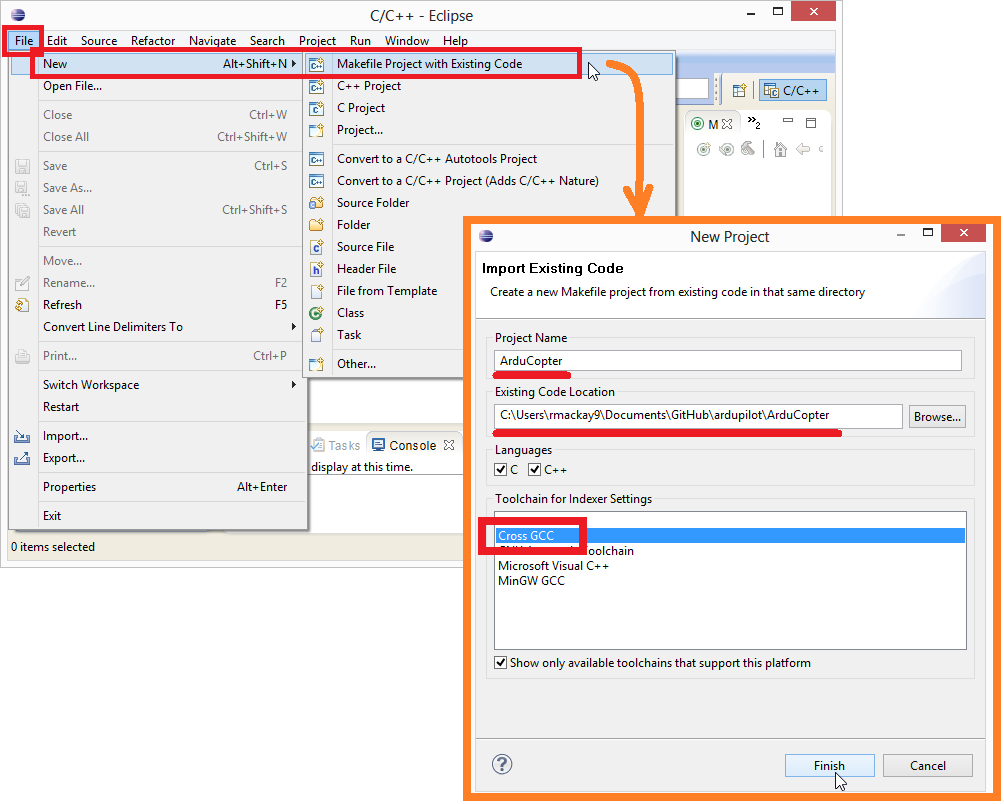 eclipse development directory