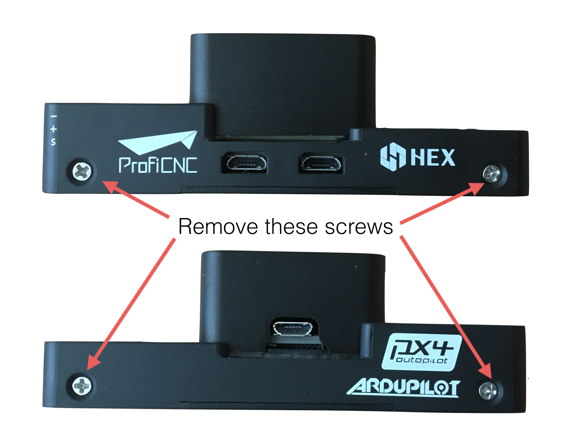../_images/intel-edison-pixhawk2-remove-screws.png