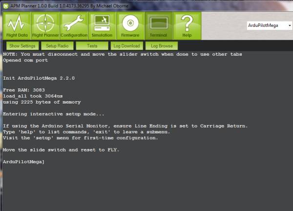 Mission Planner Command Line Interface CLI Dev documentation