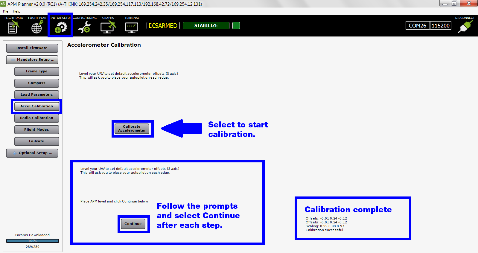 Calibration Accelerometer Calibration APM Planner 2 documentation