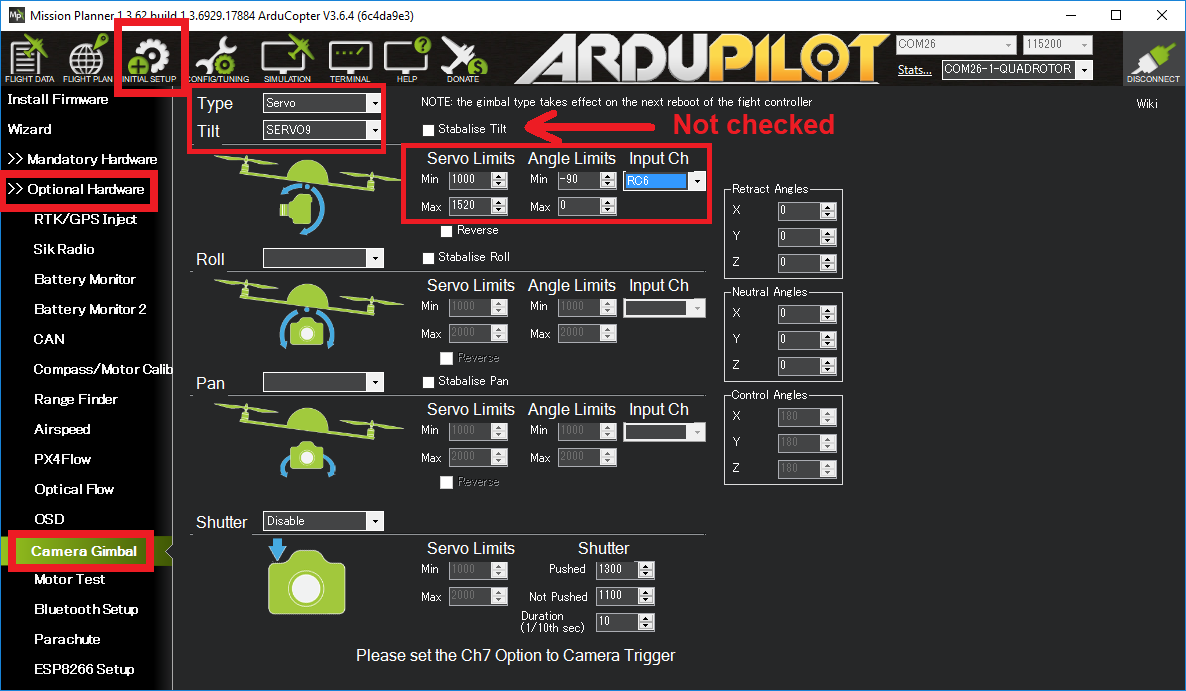 Tarot Gimbal Rover documentation