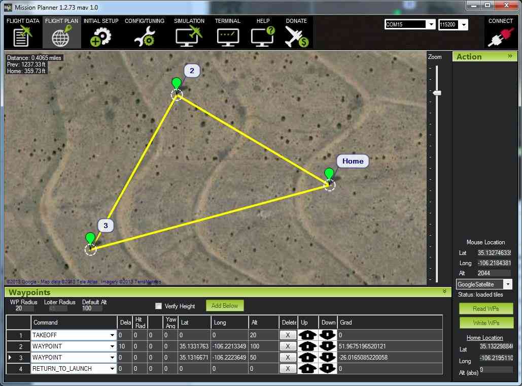 Planning a Mission with Waypoints and Events Rover documentation